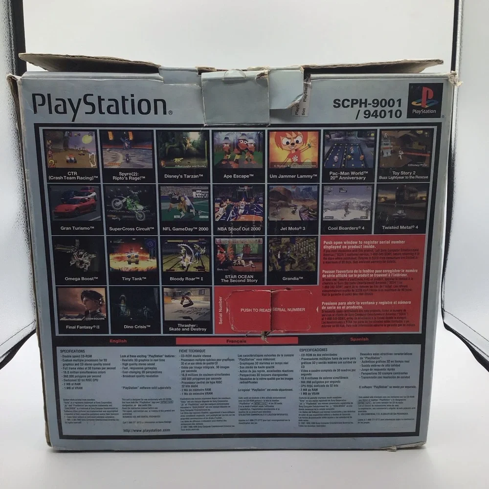 Sony PlayStation 1 PS1 dual shock complete console with box wires controller